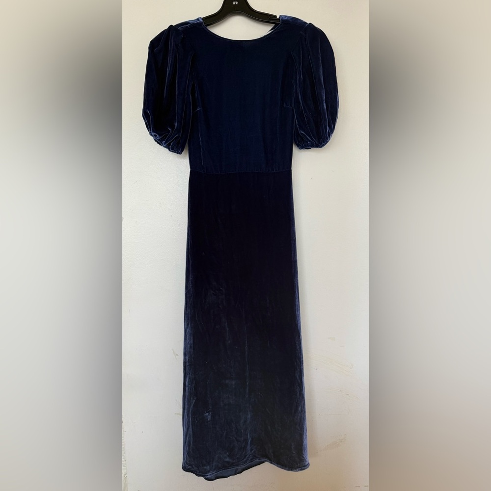 Reformation Livia Velvet Backless Midi Dress, pre-owned, size 0 - Picture 3 of 7
